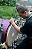 Carlos Almeida assembling drumset